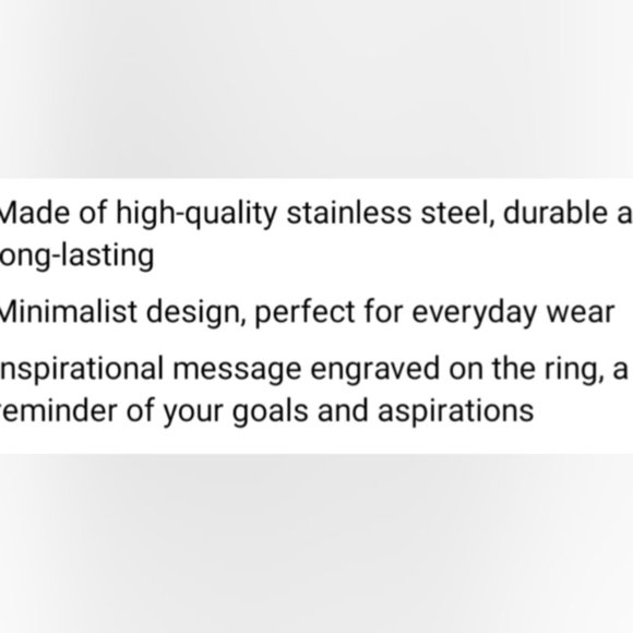 INSPIRATIONAL Unisex KEEP F^CKING GOING Stainless Steel Ring - Silvery - Picture 4 of 5